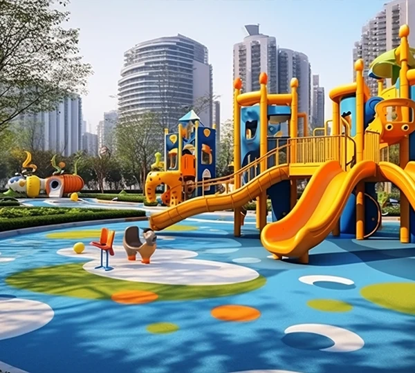 Детская игровая площадка в жилом комплексе